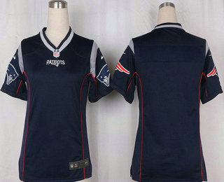 Women's New England Patriots Blank Game Navy Blue Team Color NFL Nike Jersey