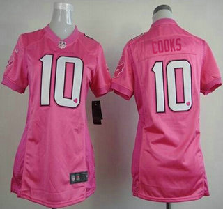 Women's New Orleans Saints #10 Brandin Cooks Pink Love Nike NFL Jersey