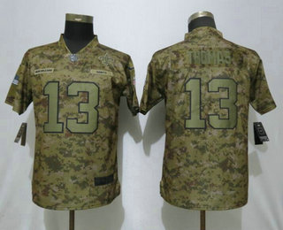 Women's New Orleans Saints #13 Michael Thomas 2018 Camo Salute to Service Stitched NFL Nike Limited Jersey