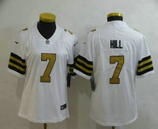 Women's New Orleans Saints #7 Taysom Hill White 2016 Color Rush Stitched NFL Nike Limited Jersey