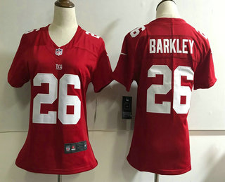 Women's New York Giants #26 Saquon Barkley Red 2018 Vapor Untouchable Stitched NFL Nike Limited Jersey