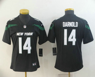 Women's New York Jets #14 Sam Darnold Black NEW 2019 Vapor Untouchable Stitched NFL Nike Limited Jersey