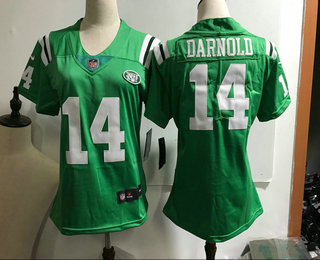 Women's New York Jets #14 Sam Darnold Green 2016 Color Rush Stitched NFL Nike Limited Jersey