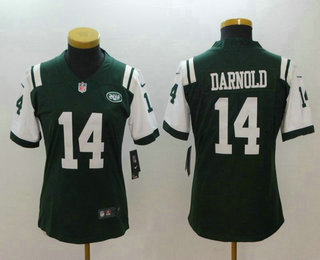 Women's New York Jets #14 Sam Darnold Green 2018 Vapor Untouchable Stitched NFL Nike Limited Jersey