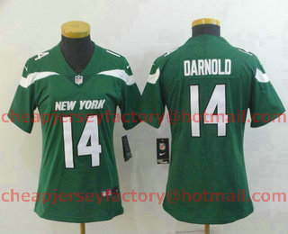 Women's New York Jets #14 Sam Darnold Green NEW 2019 Vapor Untouchable Stitched NFL Nike Limited Jersey