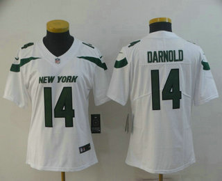 Women's New York Jets #14 Sam Darnold White NEW 2019 Vapor Untouchable Stitched NFL Nike Limited Jersey