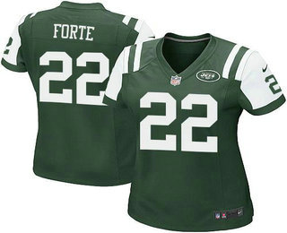 Women's New York Jets #22 Matt Forte Green Team Color Elite Jersey