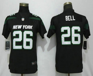 Women's New York Jets #26 Le'Veon Bell Black NEW 2019 Vapor Untouchable Stitched NFL Nike Limited Jersey