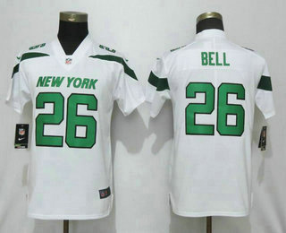 Women's New York Jets #26 Le'Veon Bell White NEW 2019 Vapor Untouchable Stitched NFL Nike Limited Jersey