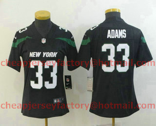 Women's New York Jets #33 Jamal Adams Black NEW 2019 Vapor Untouchable Stitched NFL Nike Limited Jersey