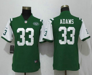 Women's New York Jets #33 Jamal Adams Green 2017 Vapor Untouchable Stitched NFL Nike Limited Jersey