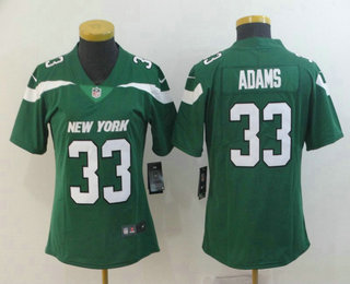 Women's New York Jets #33 Jamal Adams Green NEW 2019 Vapor Untouchable Stitched NFL Nike Limited Jersey