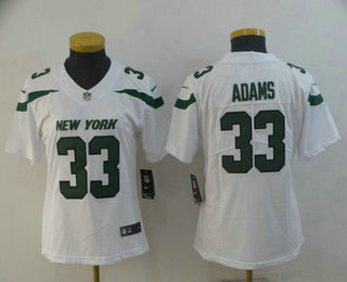 Women's New York Jets #33 Jamal Adams White NEW 2019 Vapor Untouchable Stitched NFL Nike Limited Jersey
