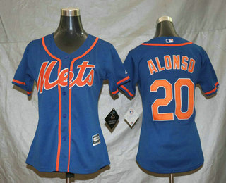 Women's New York Mets #20 Pete Alonso Royal Blue Stitched MLB Cool Base Jersey