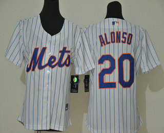 Women's New York Mets #20 Pete Alonso White Home Stitched MLB Cool Base Jersey