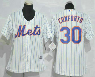 Women's New York Mets #30 Michael Conforto White Home Stitched MLB Jersey