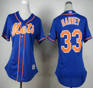 Women's New York Mets #33 Matt Harvey Blue Jersey