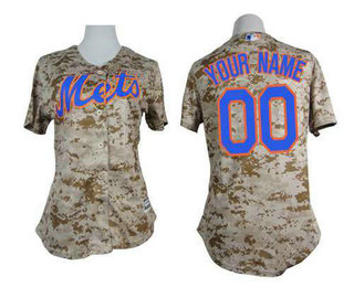 Women's New York Mets Customized 2014 Camo Jersey