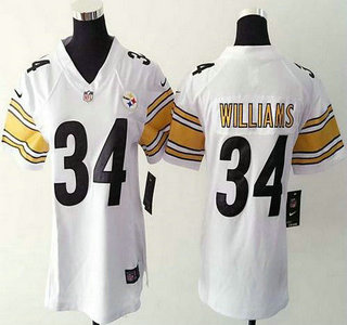 Women's Nike Steelers #34 DeAngelo Williams Nike White Game Jersey