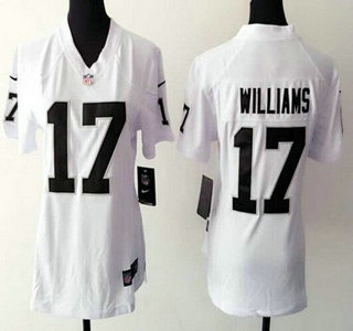 Women's Oakland Raiders #17 Milton Williams Nike White Game Jersey
