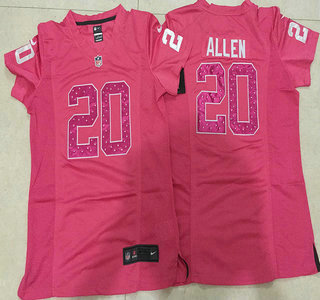 Women's Oakland Raiders #20 Nate Allen Nike Pink Sweetheart Diamond Jersey