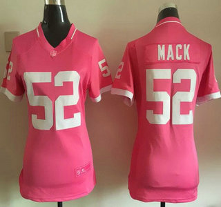 Women's Oakland Raiders #52 Khalil Mack Pink Bubble Gum 2015 NFL Jersey