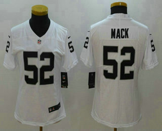 Women's Oakland Raiders #52 Khalil Mack White 2017 Vapor Untouchable Stitched NFL Nike Limited Jersey