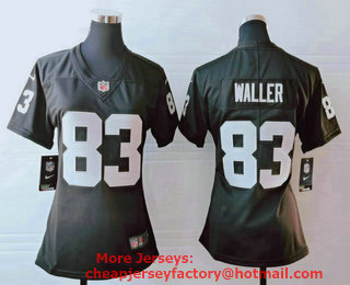Women's Las Vegas Raiders #83 Darren Waller Black 2017 Vapor Untouchable Stitched NFL Nike Limited Jersey