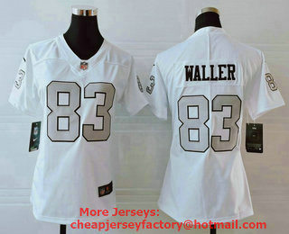 Women's Las Vegas Raiders #83 Darren Waller White 2016 Color Rush Stitched NFL Nike Limited Jersey