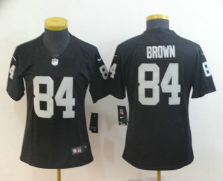 Women's Oakland Raiders #84 Antonio Brown Black 2017 Vapor Untouchable Stitched NFL Nike Limited Jersey