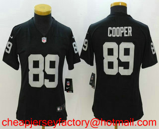 Women's Oakland Raiders #89 Amari Cooper Black 2017 Vapor Untouchable Stitched NFL Nike Limited Jersey