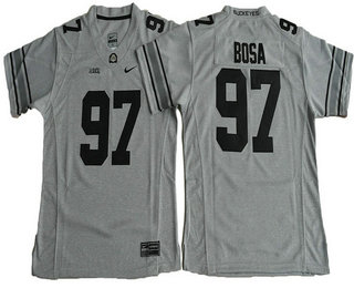 Women's Ohio State Buckeyes #97 Joey Bosa Gridiron Gray II Limited Stitched College Football Nike NCAA Jersey