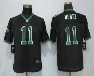 Women's Philadelphia Eagles #11 Carson Wentz Black Drift Stitched NFL Nike Fashion Jersey