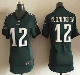 Women's Philadelphia Eagles #12 Randall Cunningham Midnight Green Retired Player NFL Nike Game Jersey