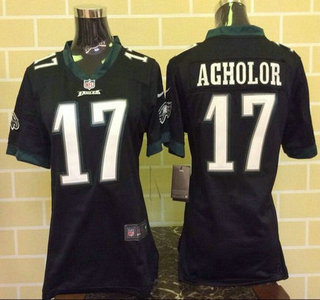Women's Philadelphia Eagles #17 Nelson Agholor Black Alternate NFL Nike Game Jersey