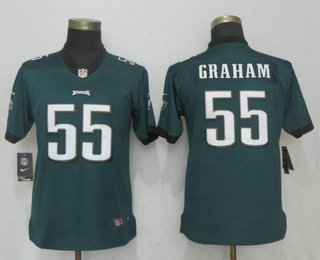 Women's Philadelphia Eagles #55 Brandon Graham Midnight Green 2017 Vapor Untouchable Stitched NFL Nike Limited Jersey
