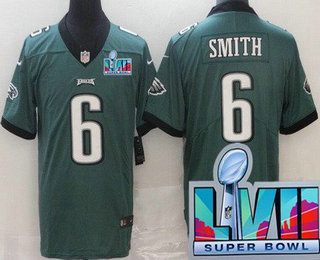 Women's Philadelphia Eagles #6 DeVonta Smith Limited Green Super Bowl LVII Vapor Jersey