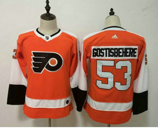 Women's Philadelphia Flyers #53 Shayne Gostisbehere Orange Home 2017-2018 Hockey Stitched NHL Jersey