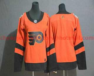 Women's Philadelphia Flyers Blank Orange 2019 Stadium Series Adidas Stitched NHL Jersey
