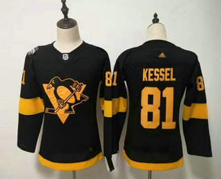Women's Pittsburgh Penguins #81 Phil Kessel Black 2019 Stadium Series Adidas Stitched NHL Jersey