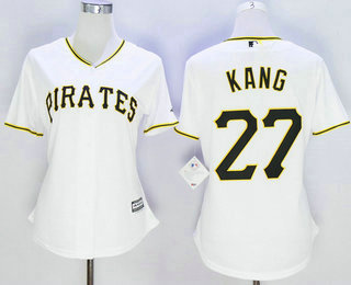 Women's Pittsburgh Pirates #27 Jung-ho Kang Home White 2015 MLB Cool Base Jersey