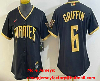 Women's Pittsburgh Pirates #6 Konnor Griffin Black 2026 City Connect Stadium Jersey