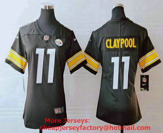 Women's Pittsburgh Steelers #11 Chase Claypool Black 2020 Vapor Untouchable Stitched NFL Nike Limited Jersey