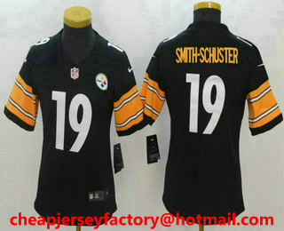 Women's Pittsburgh Steelers #19 JuJu Smith-Schuster Black 2017 Vapor Untouchable Stitched NFL Nike Limited Jersey
