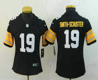 Women's Pittsburgh Steelers #19 JuJu Smith-Schuster Black NEW 2018 Vapor Untouchable Stitched NFL Nike Limited Jersey