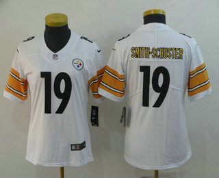 Women's Pittsburgh Steelers #19 JuJu Smith-Schuster White 2017 Vapor Untouchable Stitched NFL Nike Limited Jersey