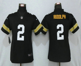 Women's Pittsburgh Steelers #2 Mason Rudolph Black 2017 Vapor Untouchable Stitched NFL Nike Throwback Limited Jersey