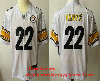 Women's Pittsburgh Steelers #22 Najee Harris White 2017 Vapor Untouchable Stitched NFL Nike Limited Jersey