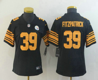 Women's Pittsburgh Steelers #39 Minkah Fitzpatrick Black 2016 Color Rush Stitched NFL Nike Limited Jersey
