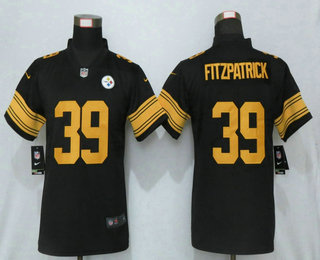 Women's Pittsburgh Steelers #39 Minkah Fitzpatrick Black 2016 Color Rush Stitched NFL Nike Limited Jersey